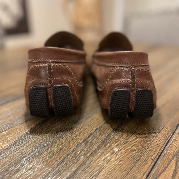 Clarks Collection Brown Leather Slip On Comfort Driving Penny Loafer Size 10 main image 2